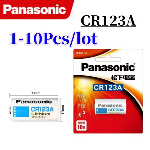 1-10Pcs Original Panasonic 123 Lithium 3V Arlo Battery CR123A CR17345 DL123A EL123A 123A