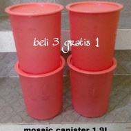 Toples mosaic canister ungu 1.9 liter tupperware