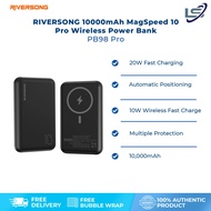 RIVERSONG 10000mAh MagSpeed 10 Pro Wireless Power Bank PB98 Pro | 10W Wireless Fast Charge | 20W Fas