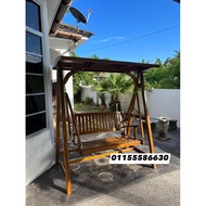 BUAIAN KAYU JATI 3 SEATER