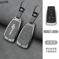  Zinc Alloy Leather Car Key Case Fob for Baic Senova BJ40 PLUS EX5 EU5 EC5 BJ80 Keyless Accessories