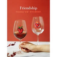 KOSTA BODA進口水晶玻璃杯Friendship創意家用紅酒葡萄酒杯高腳杯