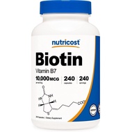 Nutricost Biotin Vitamin B7 10,000mcg, 240 Capsules