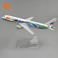 Bangkok Fish A320 Aircraft Model Thailand Airbus 320 Diecast Metal Plane Airplane Toy