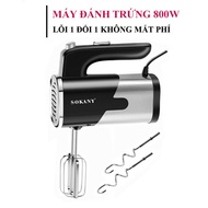 Máy Đánh Trứng Đánh Kem Nhồi Bột Cầm Tay Sokany Đa Năng Siêu Mạnh 800W Cao Cấp Máy Đánh Trứng 5 Cấp 