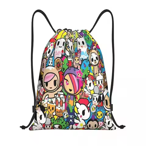 Tokidoki Kawaii Donutella Sandy Unicorno Backpacks Fashion Drawstring Bags Shoes Bag Book Bags for M