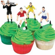 AIPING Set of 9 Soccer Toppers Home 9 Soccer Players Cake Decorations Cupcakes