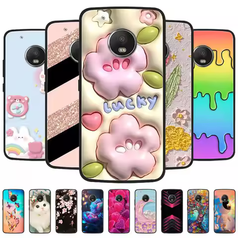 For Motorola Moto G5 Plus Case Fashion Cute Soft TPU Silicone Back Cover For Moto G5s G5 Plus Phone 
