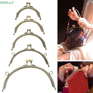 EGALLY Purse Clasp Frame, Metal Bag Hardware Purse Frame Kiss Clasp, Mini Vintage Bag Kiss Clasp Loc
