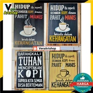 Wooden Painting Wall Decoration Motivational Words Coffee Quotes (Wall Decor Cafe)