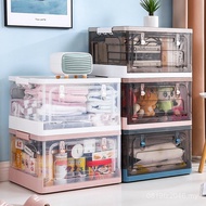 Household Storage Box Book Book Book Dormitory Storage Pack Student Transparent Storage Box Box Fold