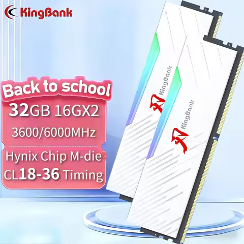 Original KingBank RAM DDR4/5 RGB 16GBX2 3600/6000MHz CL18-36 Hynix Chip M-die Desktop Gaming Memory 