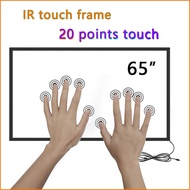 65 Inch 20 Points Interactive IR Touch Screen Overlay Kit USB Free Driver, IR Touch Frame Without Gl