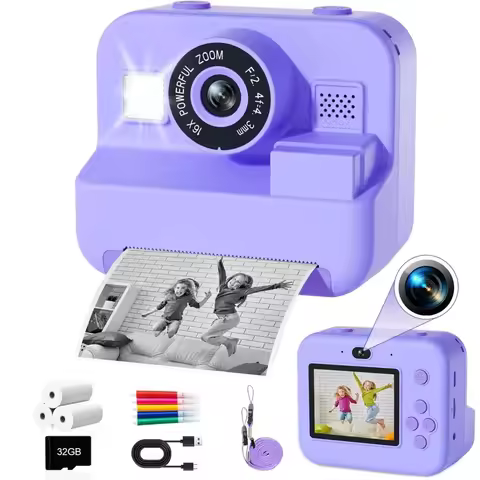 Instant Camera Print Children's Digital Instant Print Camera - Educational Thermal Instant Print Cam