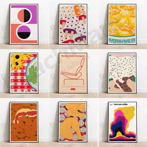 Herman Miller Poster, Summer Picnic 1987, Sofa Print Mid-Century Contemporary Abstract Living Room D