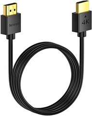 4K Slim HDMI Cable 10 ft, High Speed (4K@60Hz, 18Gbps), HDMI 2.0 Cord, Thin HDMI Cable, Low-Profile