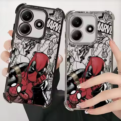 Phone Case for Xiaomi Redmi 14C 13C K80 5G K80 Pro A3 A5 A3X Soft Cover Marvel Spider Man Deadpool