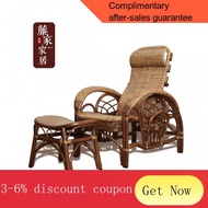 ML.SG Spot Comfortable Original Design Natural Rattan Folding Rattan Chair Recliner for the Elderly Armchair Lunch Break