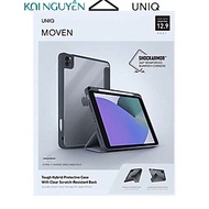 Ốp UNIQ Moven Antimicrobial Charcoal Grey dành cho iPad Pro 12.9 (19-21)Có Khe Cắm Bút - Hàng chính 