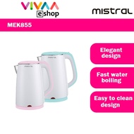 Khind Mistral 2.5L Electric Cool Touch Jug Kettle SUS304 Stainless Steel MEK855 MEK-855 Cerek Pemanas Air