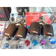 AKRAPOVIC EXHAUST MUFFLER DOUBLE TIP TWIN TIP CARBON FIBER 3.5"INCH 89MM / 4"INCH 101MM/ 4.5"INCH 11