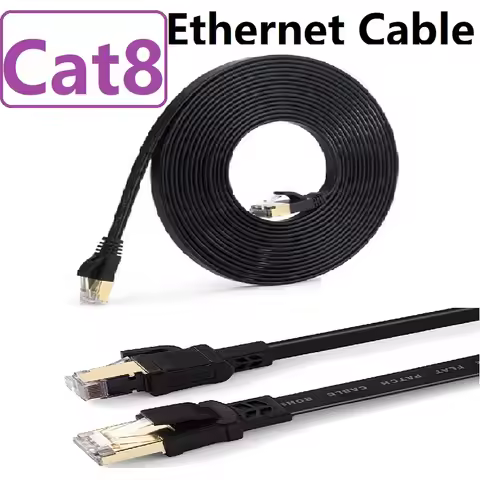 1M 2M 5M 10M 15M 20M 40Gbps 2000MHz Cat8 Ethernet Cable Flat Rj45 Cable Ethernet Cat 8 Computer Lapt