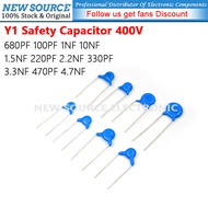 [5pcs] Y1 Safety Capacitor 400V 680PF 100PF 1NF 10NF 1.5NF 220PF 2.2NF 330PF 3.3NF 470PF 4.7NF 101 2