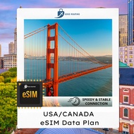 【eSim】USA/Canada Travel eSim Plan 【5GB-30GB】【5-30days】GoGo Roaming Travel eSIM