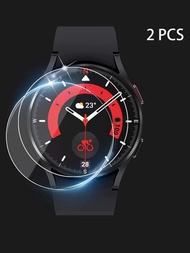 三星galaxy Watch 4/5/6 Pro專用鋼化玻璃屏幕保護貼,防刮防指紋,適用於40mm、44mm、45mm