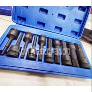10 Pcs 1/2” H5-H19 Impact Hex Bit Socket Set