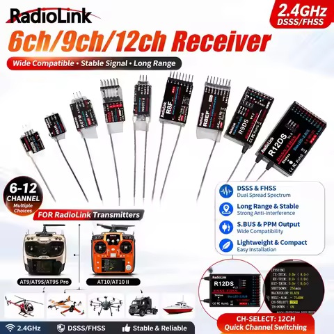 Original Radiolink R6DS R6DSM R8EF R8F R8FM R8SM R9DS R12DS R12DSE 2.4GHZ Receiver 2.4GHZ RC Car Boa