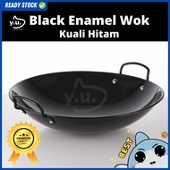 HITAM Yu Black Enamel Wok/Iron Wok/Enamel Cauldron/Black Cauldron/Non-Stick Skillet/Iron Cauldron