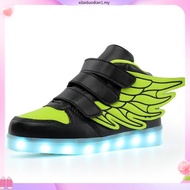 LED Boy Shoes Flashing Light Wings Shoes USB Charging Children's Sho es
