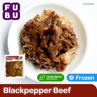 FUBU Blackpepper Beef - Sapi Iris Lada Hitam dengan Jamur Tiram ala Cina - Satu Porsi Lauk Instan Fr