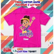 Meekah Kids Cotton T-shirt with FREE Custom Name Maximum of 8 letters