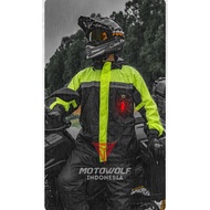 - Motowolf Double Furing Motorcycle Raincoat Plus LED Flash Poncho 0402B