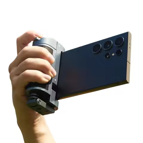 Phone Camera Grip with Bluetooth, Hidden Selfie Stick Stand Multi-Mode Control Universal Fit for IPh