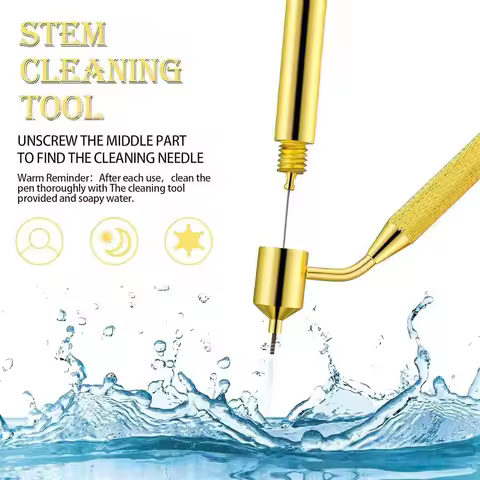 2pcs Detailing Fine Line Fluid Writer Paint Applicator Pen 0.5mm and 0.7mm Fluid Writer Pen Fine Lin