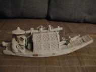 陶瓷擺設  漁翁樂  船王魏勝耀高級工藝美術師作品   1995年