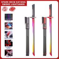 80CM Spark Katana Smoke Light Saber Toys