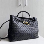 BOTTEGA VENETA Woven Imported Lambskin andiamo Knotted Hardware Buckle Genuine Leather Portable Shou