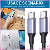 Time Type C to Type C Charging Cord 25cm  Speed Data Transfer for Laptops Phones