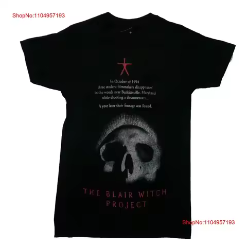 The Blair Witch Project New Adult T Shirt Text Under Symbol Skull Image vintage Washed streetwear gr