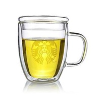 台灣現貨375ml  475ml 雙層透明玻璃杯星巴克咖啡杯拿鐵水杯牛奶杯茶杯雙層玻璃杯, 用於煮熱水熱飲冰冷飲料  露