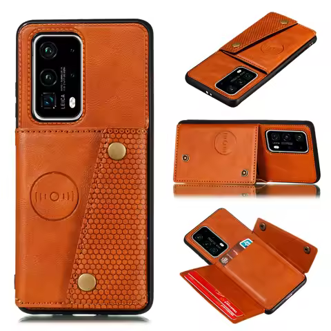 PU Leather Wallet Phone Case For Huawei P40 P 40 Multi Card Slot Holder Back Flip Cover For Huawei P