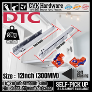 DTC Undermount Soft Close Full Extension Drawer Runner 12" - 24"