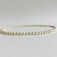 玻璃巴洛克珍珠項鍊 / 約 6mm / 全長約 42cm / 燕麥米白 / R / 日本製造