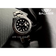 【现货】 Balmer 7918G BK-4 Classic Sapphire Men's Watch with Black Stainless Steel