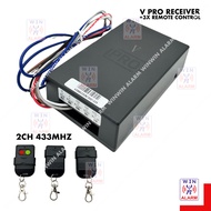 V PRO REMOTE CONTROL 2CH 433MHz ( RECEIVER/REMOTE CONTROL) AUTOGATE GATE DOOR