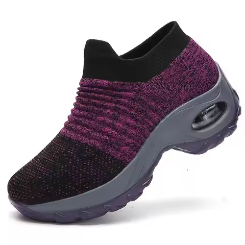 Women Sneakers Fashion Breathable Walking Mesh Platform Shoes for Women Gym Vulcanized Shoes Knited 